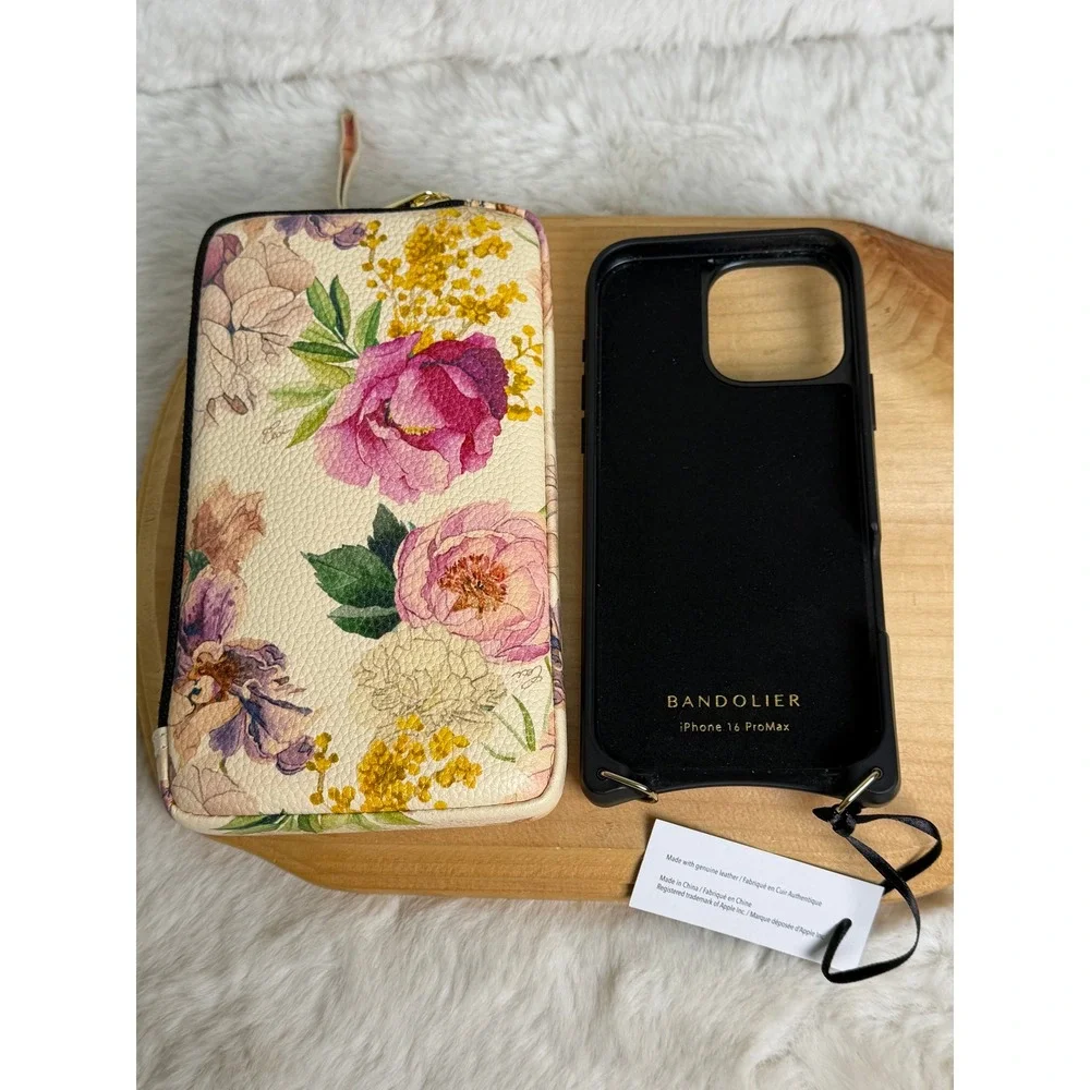 Bandolier Lily Floral Cici iPhone 16 Pro Max + Case Expanded Pouch Crossbody Set